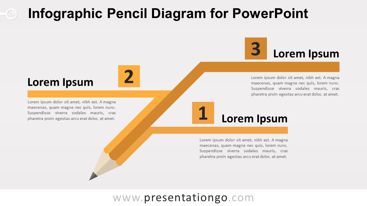Free Pencil Diagram for PowerPoint