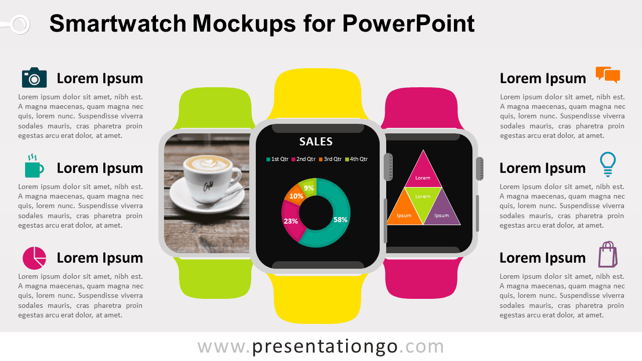 Free Smartwatch Mockups PowerPoint Template