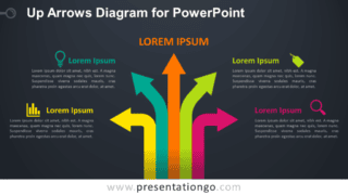 Free Up Arrows PowerPoint Template - Dark Background