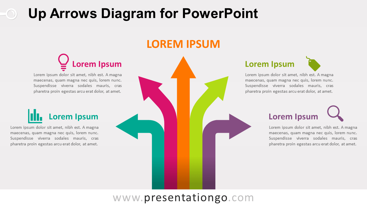 Free Up Arrows PowerPoint Template