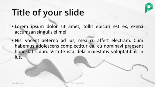 Jigsaw Puzzle Template for PowerPoint (Light) - Content Slide Free Jigsaw Puzzle Template for PowerPoint (Light) - Content Slide