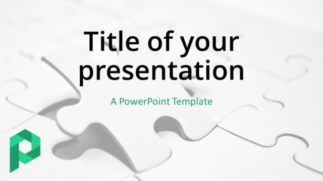 Jigsaw Puzzle Template for PowerPoint (Light) - Cover Slide Free Jigsaw Puzzle Template for PowerPoint (Light) - Cover Slide