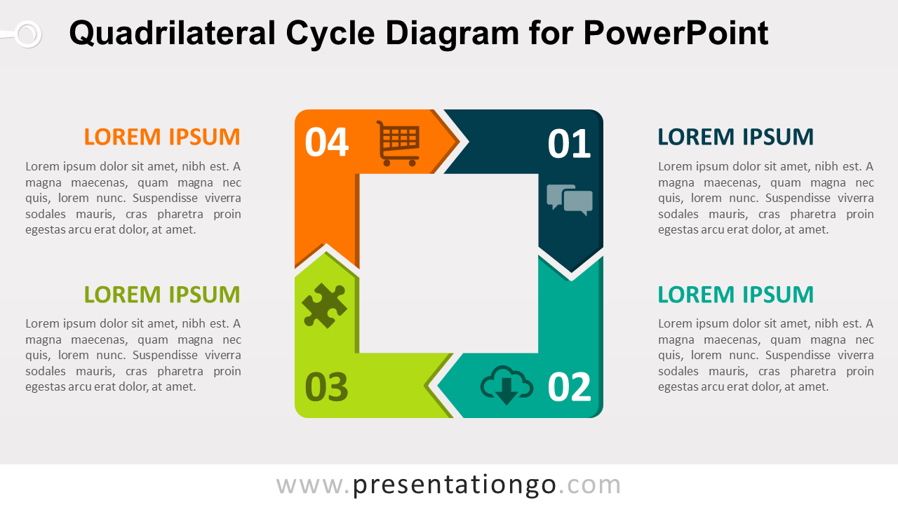 Free Quadrilateral Cycle for PowerPoint