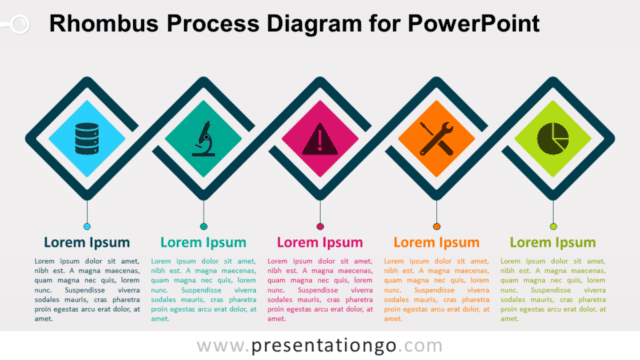 Rhombus Process for PowerPoint Free Rhombus Process for PowerPoint