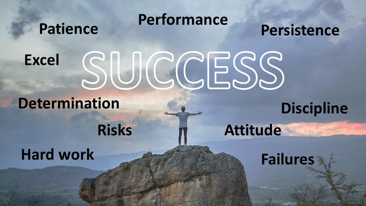 Free PowerPoint Slide about Success and Word Associations