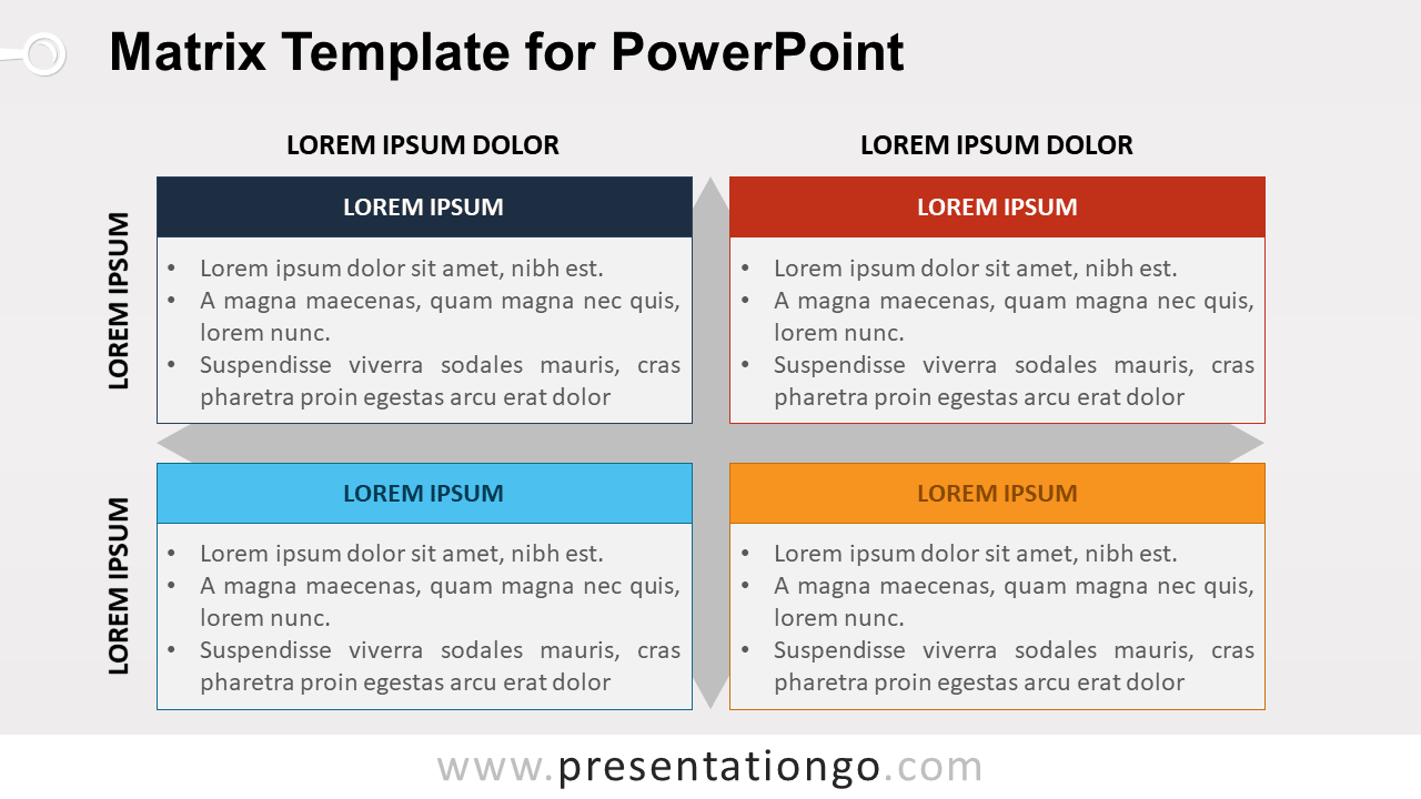 Business Matrix Template for PowerPoint