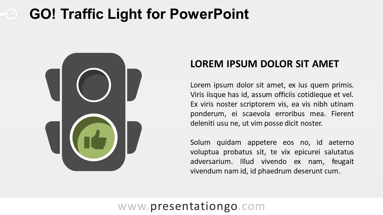 Free Go Green Traffic Light for PowerPoint