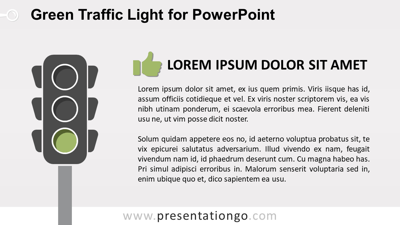 Free Green Traffic Light for PowerPoint