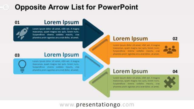 Opposite Arrows for PowerPoint Opposite Arrows for PowerPoint