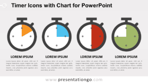 Timer Icons with Chart for PowerPoint