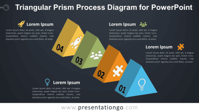 Triangular Prism Process for PowerPoint - Dark Background Triangular Prism Process for PowerPoint - Dark Background