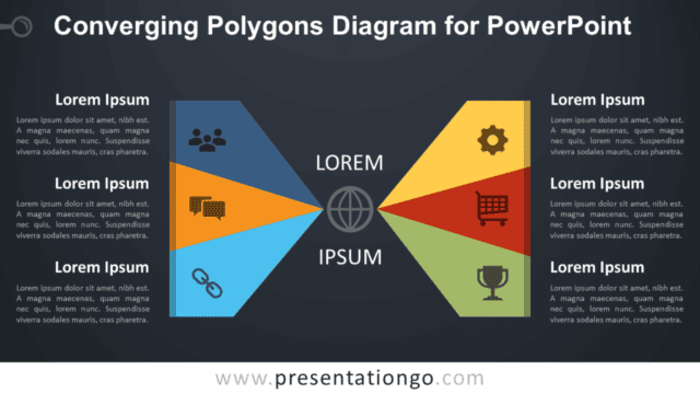 Converging Polygons for PowerPoint - Dark Background Free Converging Polygons for PowerPoint - Dark Background