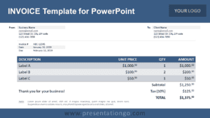 Free Invoice PowerPoint Template