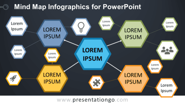 Mind Map for PowerPoint - Dark Background Free Mind Map for PowerPoint - Dark Background