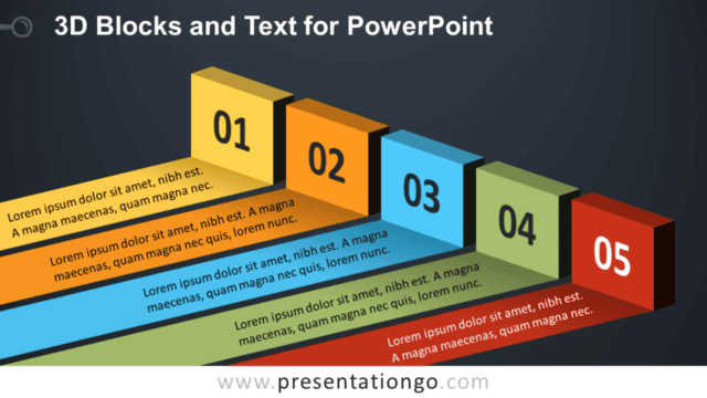 3D Blocks and Text Banners for PowerPoint - Dark Background Free 3D Blocks and Text Banners for PowerPoint - Dark Background
