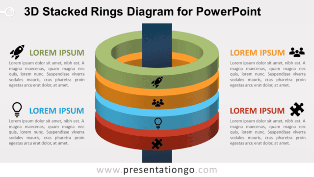 3D Stacked Rings for PowerPoint Free 3D Stacked Rings for PowerPoint