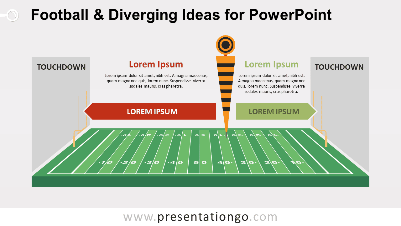 Free Football and Diverging Ideas PowerPoint Template