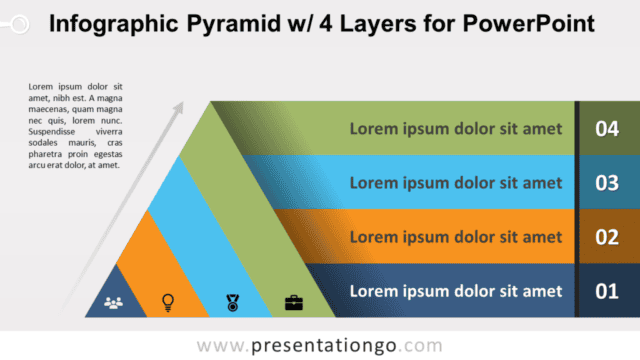 Pyramid with 4 Layers for PowerPoint Free Pyramid with 4 Layers for PowerPoint