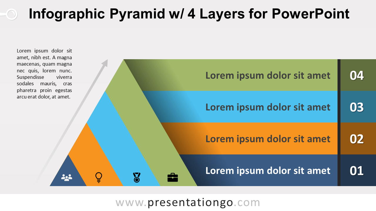 Free Pyramid with 4 Layers for PowerPoint