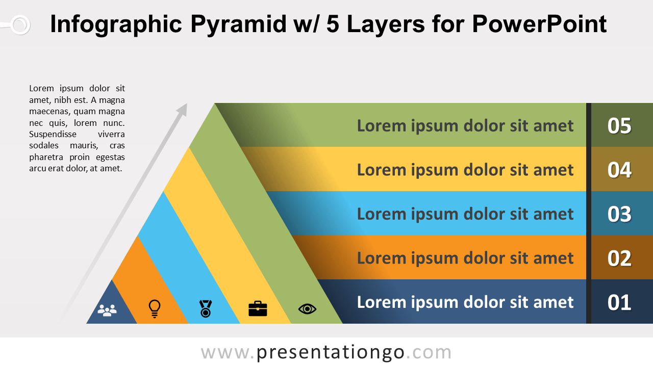Free Pyramid with 5 Layers for PowerPoint