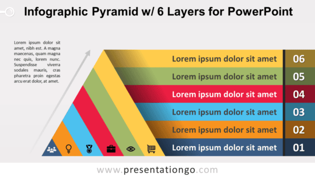 Pyramid with 6 Layers for PowerPoint Free Pyramid with 6 Layers for PowerPoint