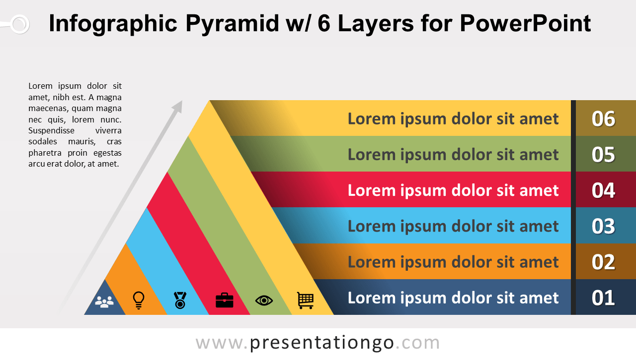 Free Pyramid with 6 Layers for PowerPoint
