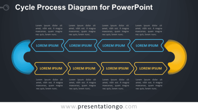 Cycle Process for PowerPoint - Dark Background Free Cycle Process for PowerPoint - Dark Background