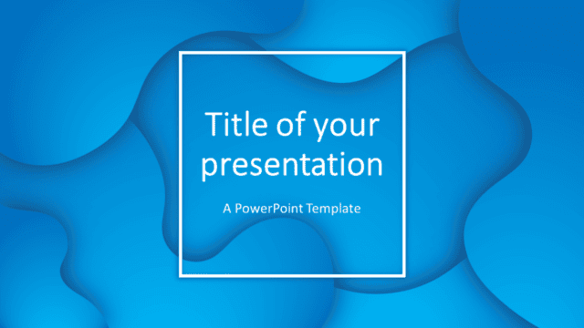 Fluids Free PowerPoint Template (Blue) Fluids Free PowerPoint Template (Blue)
