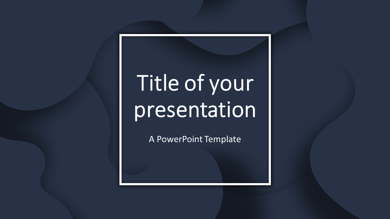 Fluids Free PowerPoint Template (Dark Blue)