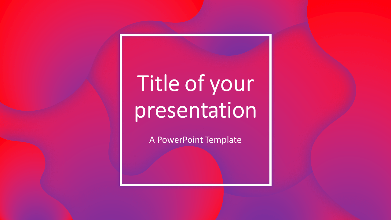 Fluids Free PowerPoint Template (Pink-Purple)