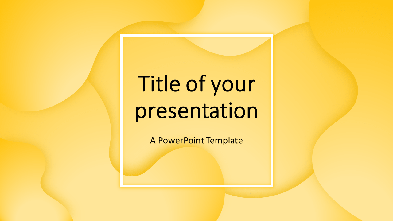 Fluids - Free PowerPoint Template (Yellow)