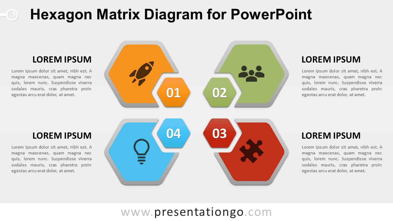 Free Hexagon Matrix for PowerPoint