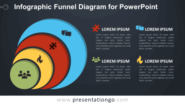 Free Infographic Funnel for PowerPoint - Dark Background