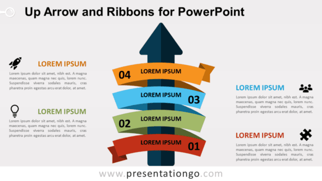 Up-Arrow and Ribbon for PowerPoint