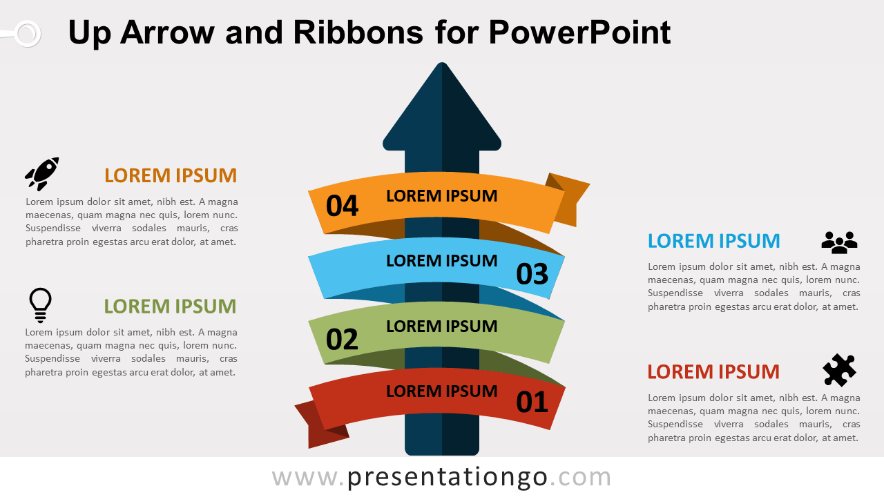 Up-Arrow and Ribbon for PowerPoint