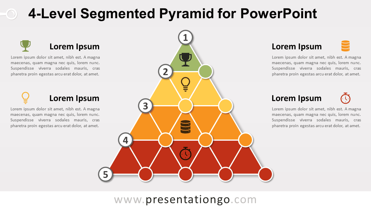 4-Level Segmented Pyramid for PowerPoint