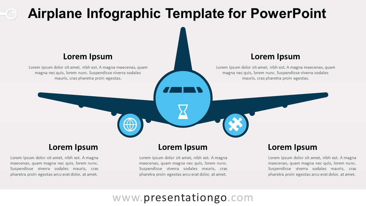 Free Airplane Infographics for PowerPoint