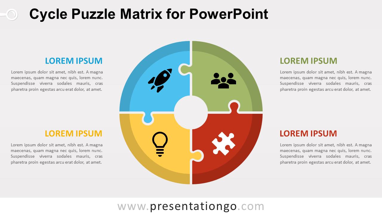 Free Cycle Puzzle for PowerPoint
