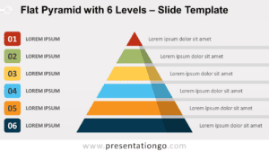 Free Flat Pyramid with 6 Levels for PowerPoint and Google Slides