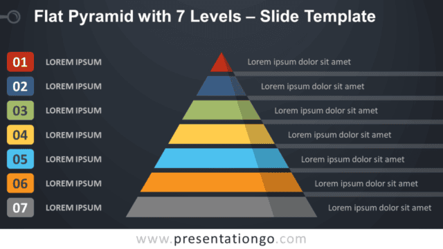 Flat Pyramid with 7 Levels Template Presentation Free Flat Pyramid with 7 Levels Template Presentation