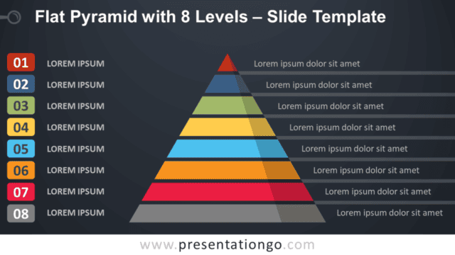 Flat Pyramid with 8 Levels Template Presentation Free Flat Pyramid with 8 Levels Template Presentation