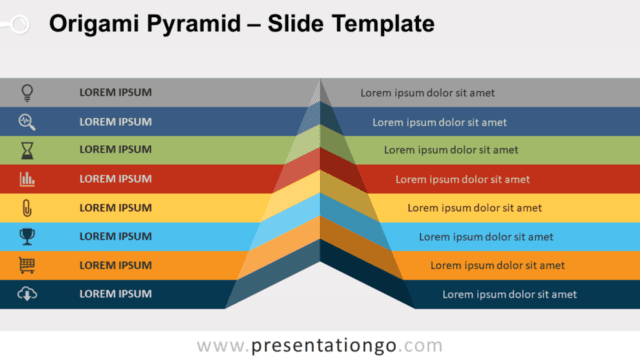 Free Origami Pyramid for PowerPoint and Google Slides