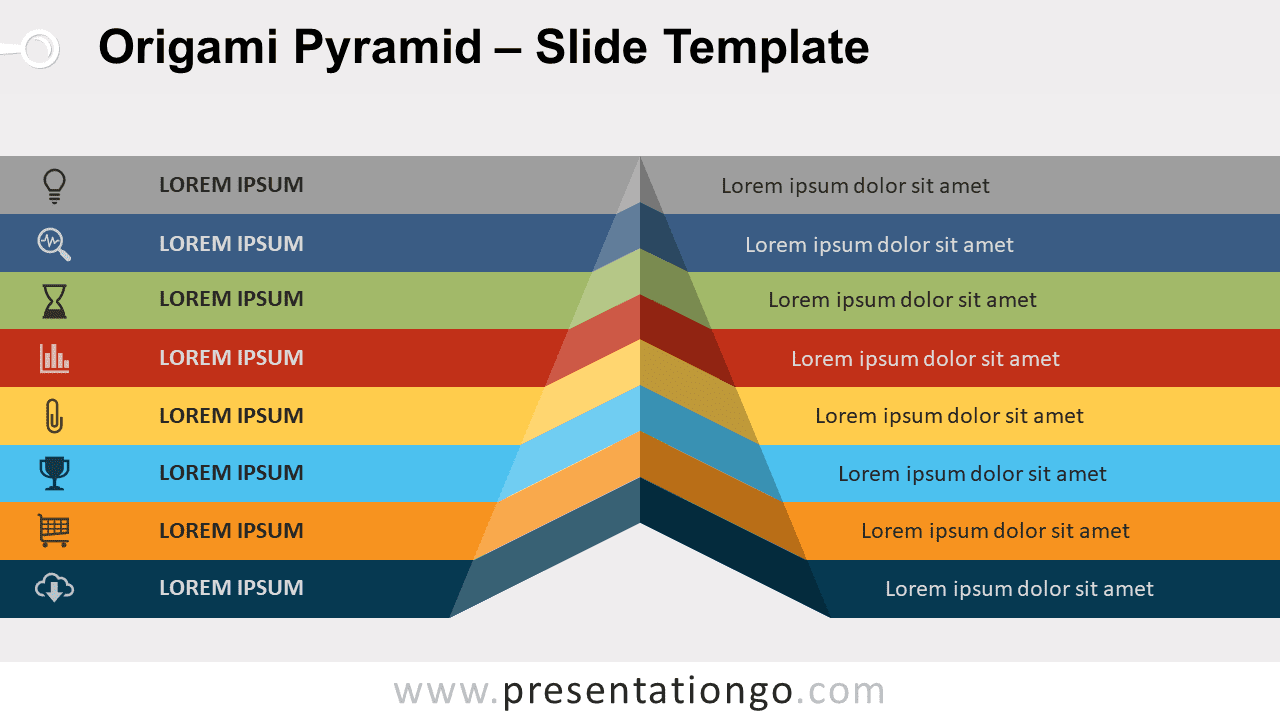 Free Origami Pyramid for PowerPoint and Google Slides