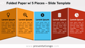 Free Folded Paper with 5 Pieces for PowerPoint and Google Slides