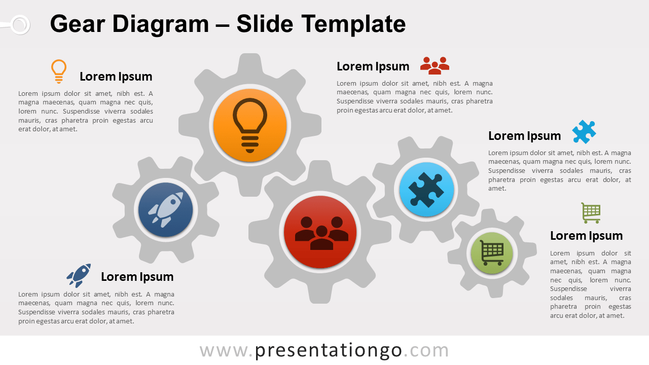 Free Gear Diagram for PowerPoint and Google Slides