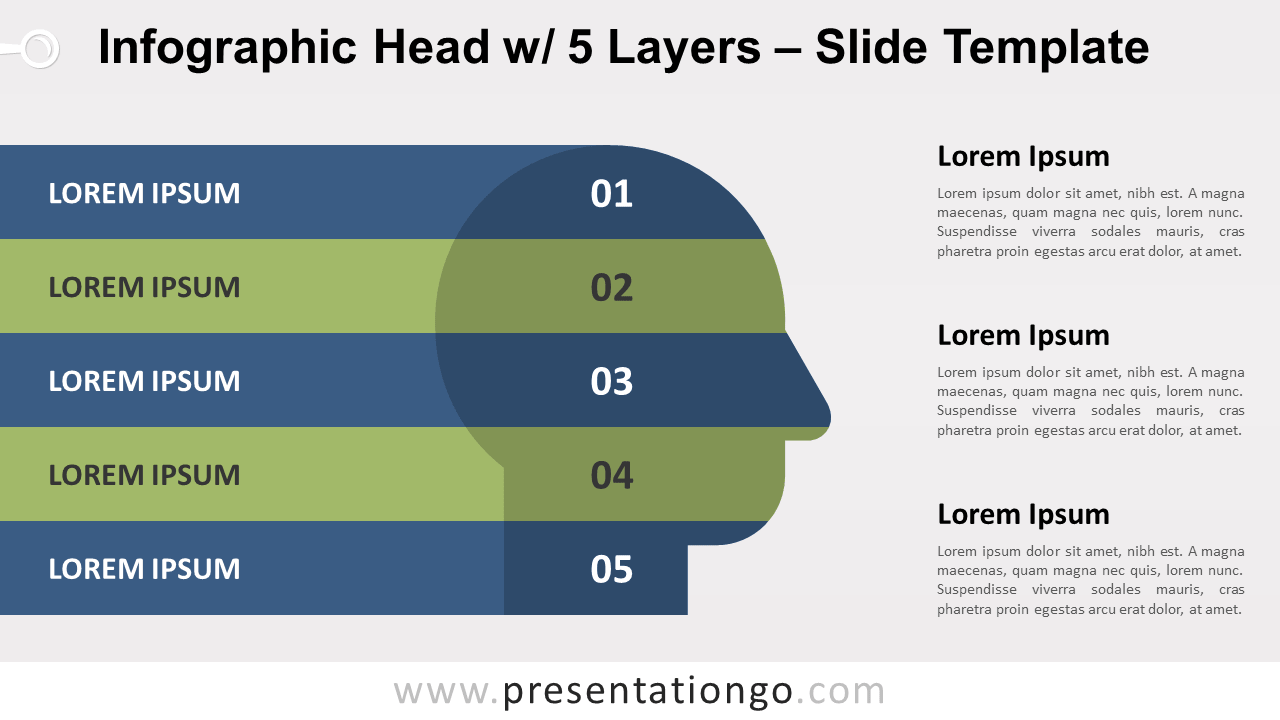 Free Infographic Head with 5 Layers for PowerPoint and Google Slides