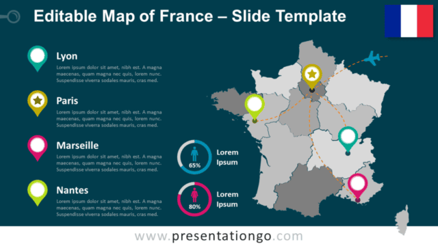Map of France for PowerPoint Free Map of France for PowerPoint