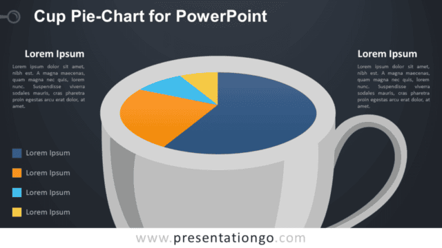 Pie-Chart Cup Template for PowerPoint
