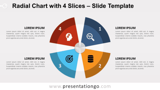 Free Radial Chart with 4 Slices for PowerPoint and Google Slides