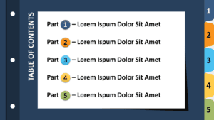 Free 5-Tab Binder Dividers for PowerPoint and Google Slides - Slide 1